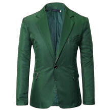 (XL, Green) Mens Suit Jacket Fit Business Casual Blazer V_y High Quality
