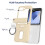 (Transparent Black) Folding Central Axis Card Bag Phone Case with Ring 2