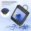 (Black) Folding Central Axis Card Bag Phone Case with Ring 4