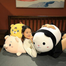 (50cm, tiger) 35/50/70cm Kawaii Panda Husky Pig Tiger Rabbit Plush Toys Stuffed Soft Animal Pillow Lovely Sofa Cushion Birthday Valentine Gift