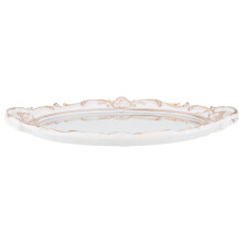3St Oval Spiegel Tablett Französischer Schmuck Organizer