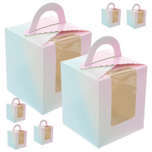 50Stk Bäckerei Boxen Für Kleine Kuchen Mousse Verpackungsbehälter
