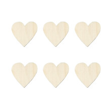 150Stk Holz Diy Scheiben Herzform Bastelzubehör