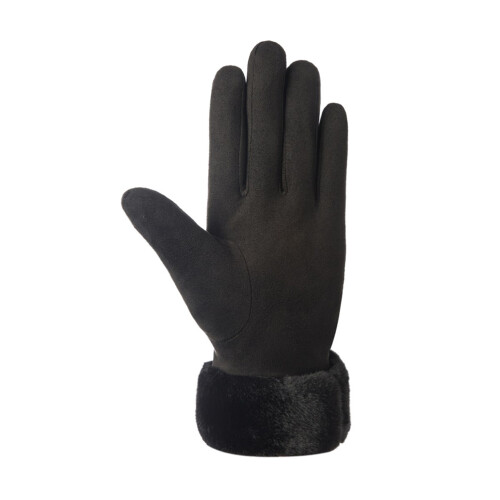 Paar Damen Wildlederhandschuhe Mit Schleife Touchscreen 2