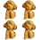 4 Geschnitzte Hundeholzstatue Figur Holzdeko 7