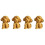 4 Geschnitzte Hundeholzstatue Figur Holzdeko 6