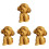 4 Geschnitzte Hundeholzstatue Figur Holzdeko 4