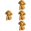4 Geschnitzte Hundeholzstatue Figur Holzdeko 8