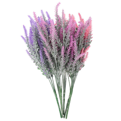 12 Kunststoff Blumen Lavendel Home Abendparty 1