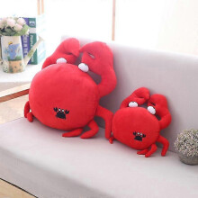 (30cm)20cm-50cm Kawaii Funny Crab Plush Pillow Soft Red Crab Stuffed Cartoon Animal Toy Sofa Home Decoration Cushion Doll Friends Gift