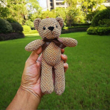 (Brown)Bear Stuffed Plush Toys Baby Cute Dress Key Pendant Pendant Dolls Gifts Birthday Wedding Party Decor