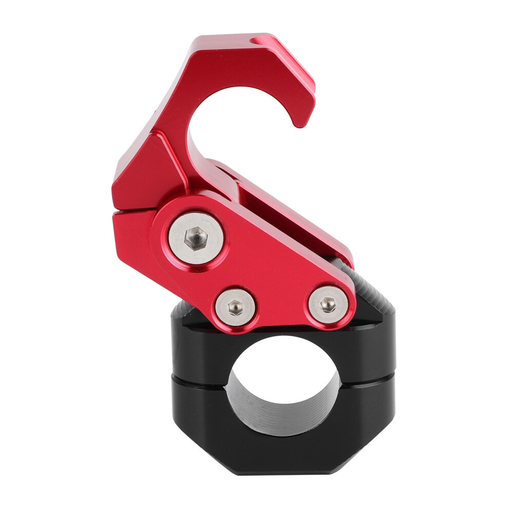 Universal Foldable Handlebar Hook For 0.86In Motorcycle Luggage Red 4981359473195