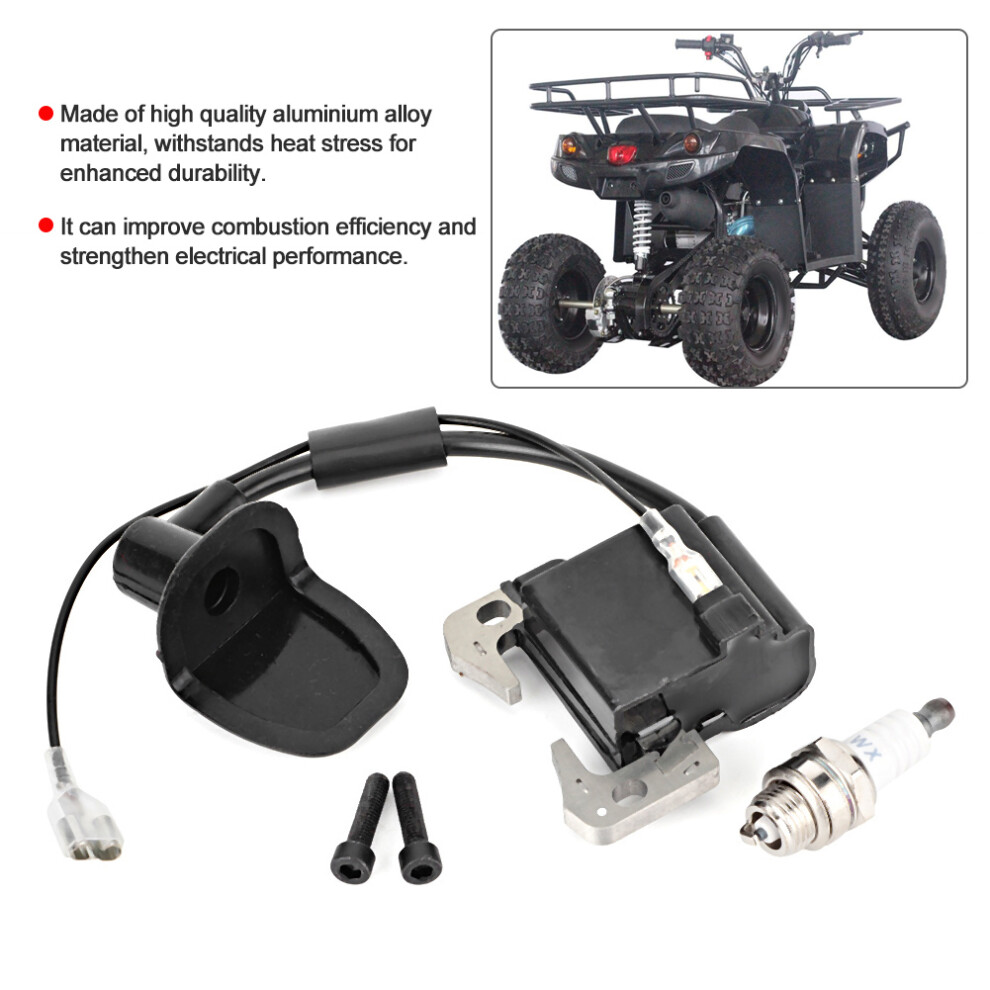 Aluminium 49Cc 47Cc Atv Dirt Bike Ignition Coil Spark Plug Screws Set Black 8421359473390