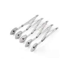 Cuțit de precizie cu lame multiple, tăietor extensibil tip acordeon pentru tăierea aluatului, a produselor de patiserie și a dulciurilor, mânere