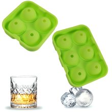 Langsam schmelzende Riesen-Eiswürfel aus der Silikon-Eiswürfelform, Antihaft-Silikon sorgt für einfaches Herauslösen, elegante Formen, ideal für