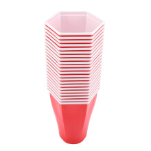 Hexcup Red Beer Pong Set with 22 Cups & 4 Pingpong Balls, 16oz, 10x12.5x5.5cm