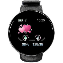 (Black)Smart Watch Waterproof Fitness Watch With Heart Rate Blood Pressure Monitor For Android Ios