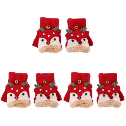 3 Paar Kinder Winddichte Halbfingerhandschuhe 2
