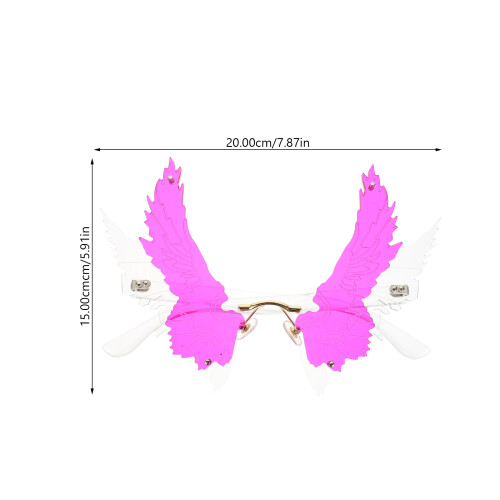 1Paar Partybrille Flügelform ABS Spaßbrille 1
