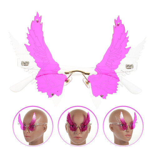 1Paar Partybrille Flügelform ABS Spaßbrille 2