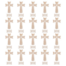60 Pcs Wooden Cross Desktop Decoration For Bedroom Home Decor
