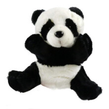 (Panda)25cm Tiger Hand Puppet Jungle Friends Plush Animals Toy For Kids Play Hk