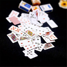 (3.2X4.2cm)Mini Poker Playing Cards Random Funny Models Poler Cute Miniature Games 1:12 Doll Toys Decorative Dollhouse Accessories