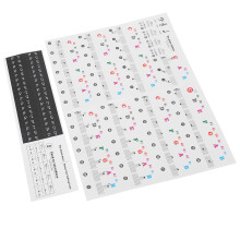 Colorful Transparent Piano Key Stickers for Easy Note Recognition
