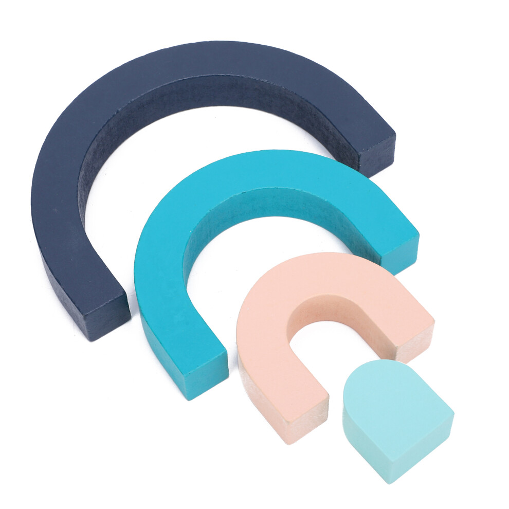 Colorful Wooden Building Blocks for Kids, Baby Stacking Toy, Blue, 14x2x8.8cm-image-OPC-PMTSRQ9-NEW