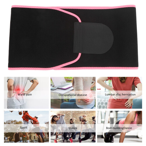 Exercise Waist Protector Belt, Neoprene Fit, Rose, M 2