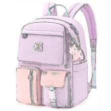 (Purple)Student Backpack - School, Travel, Or Work Bookbag With Large Compartment For Kid Gift_y High Quality