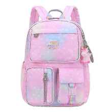 (Fantasy pink)Student Backpack - School, Travel, Or Work Bookbag With Large Compartment For Kid Gift_y High Quality