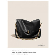 (black)2025 New Premium Chain Messenger Bag Women Genuine Leather Large Handbag