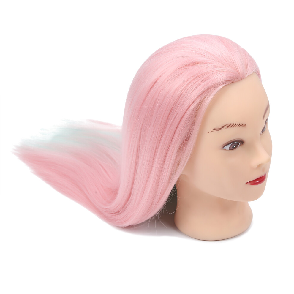 Mannequin Head with Hair for Practice, Light Red, Synthetic 12.6 in