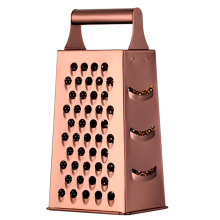 Käsereibe mit 4-seitigen Klingen, ergonomischer Griff für Kontrolle und Komfort bei der Benutzung