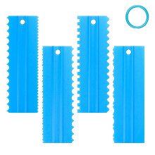 Cake Scraper Set, Food Grade Plastic Adjustable Cake Smoother, Multiple Design Textures For Perfect Cake Edge Decoration, Easy Clean Durable ABS Mater