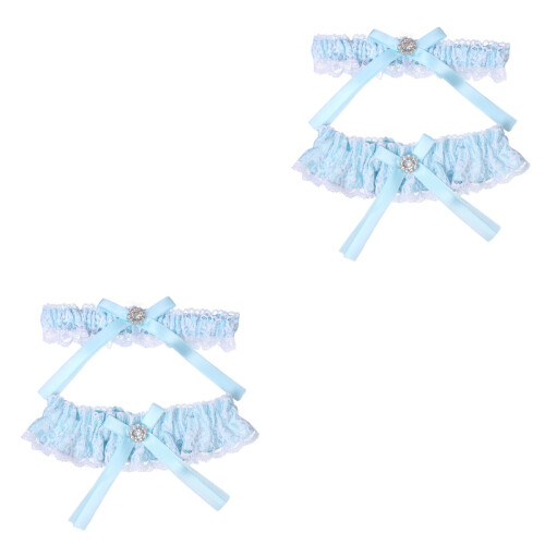 2 Paar Western Strumpfhalter Beinband 2