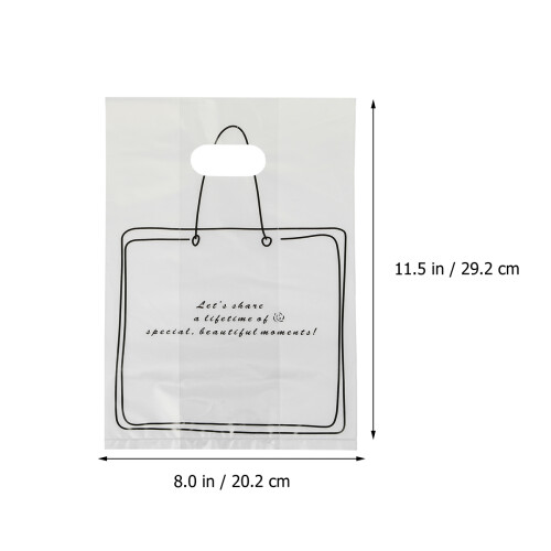 50Pcs White Plastic Disposable Packaging Bags for Bread Cookies Bakery 1