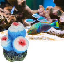 Fischtank-Bubblerstein Blau 3 Blumen Aquariendekoration Sauerstoffpumpe 10cm