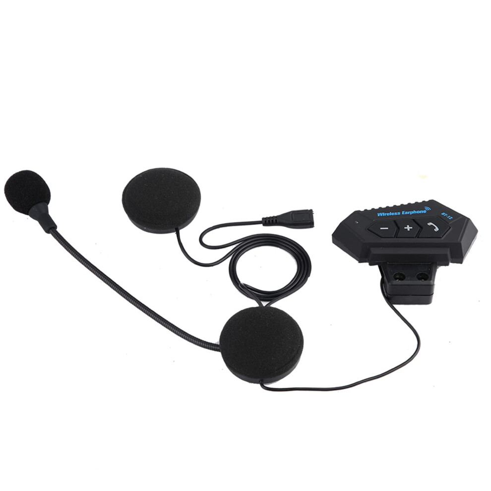 Motorcycle Helmet Bluetooth Headset With Speakers For Handsfree Calling Compatible With Most Helmets 9339159083024