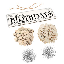 Family Birthdays Calendar Set, Holzanhänger, Diy Holzscheiben