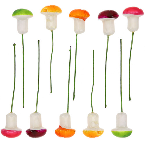 80 garten deko, mini schaumpilze, realistisch 2