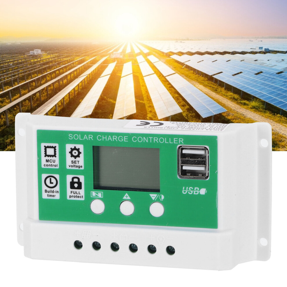 50A Solar Charge Controller Lcd Display 12V 24V Adjustable Panel Regulator 6921359492961
