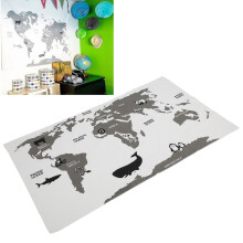 Weltkarte Baby-Spielmatte, 143x85cm, weiches Stoff-Krabbeltuch
