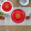 Roter Metall Snackplatte Hochzeit Robust 4