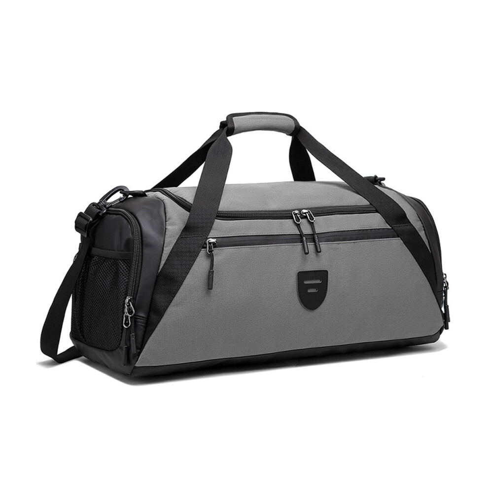 (gray) Gym Bag Men S Shoulder Bag With Separate Shoe Compartment Waterproof-image-OPC-PMTT98C-NEW