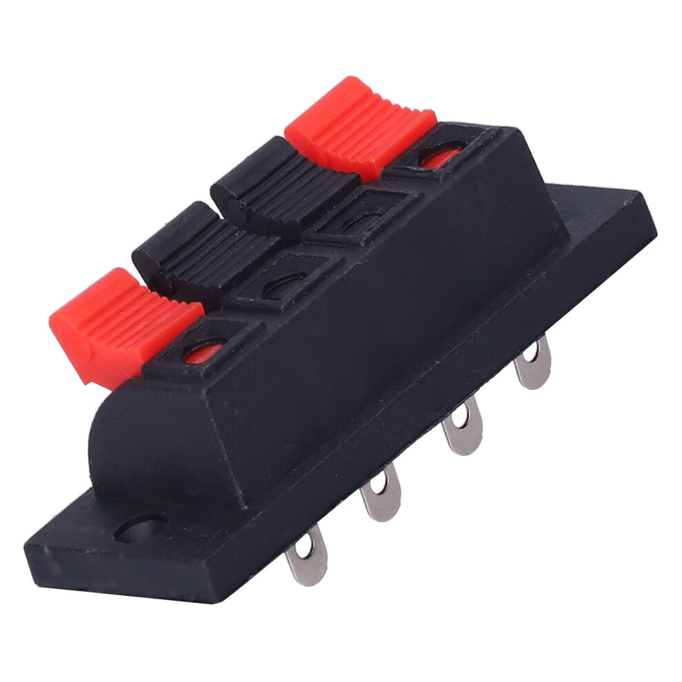 Audio Speaker Terminal Block 4 Way 10 Pack Quick Connect Solder Clamp 0Â250V 8711359497077