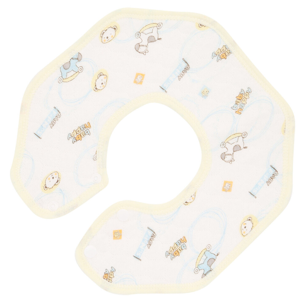 Comfortable Cotton Baby Bibs Unisex Saliva Towels for Drooling Light Yellow