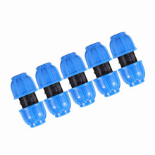 5 Stück PE-Kunststoff 20 mm auf 20 mm gerade Rohrverbinder für Wassersysteme