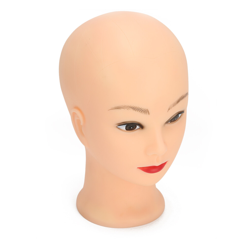 Unisex 49Cm Bald Makeup Mannequin Head For Hair Styling Practice Wig Hat Display